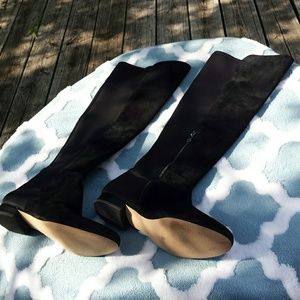Antonio Melani Black Suede over the knee Boots